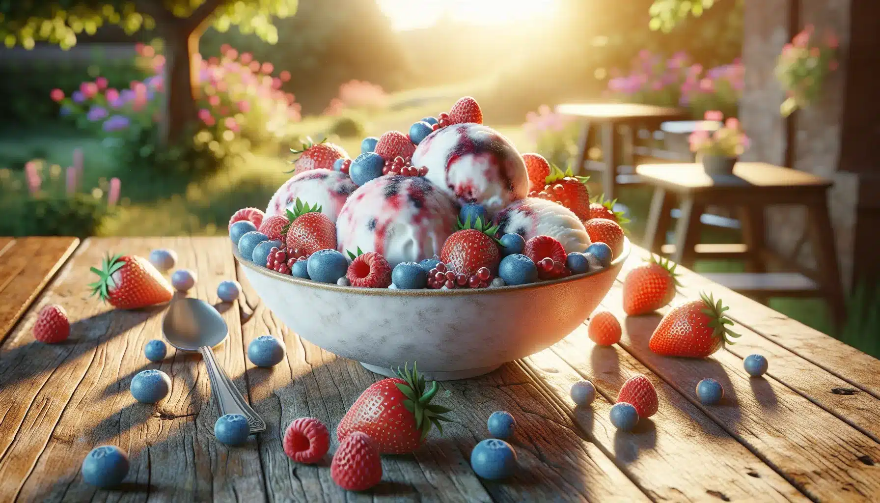 Hjemmelaget iskrem med ferske bær og naturlige søtstoffer – sunn og smakfull sommerdessert