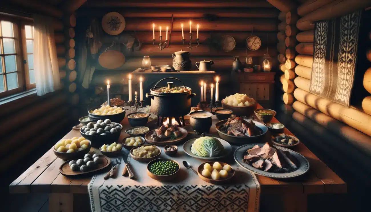 Norwegian cabin feast with ten classic dishes from farikal to pinnekj tt