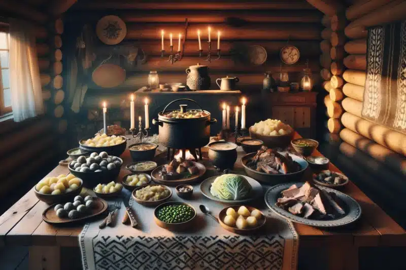 Norwegian cabin feast with ten classic dishes from farikal to pinnekj tt